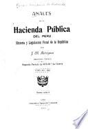 Anales de la hacienda pública del Perú