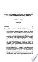 Anales de la Literatura Española Contemporánea