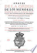 Anales de la orden de los Menores