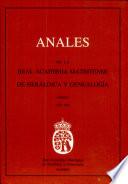 Anales de la Real Academia Matritense de Heráldica y Genealogía I (1991)