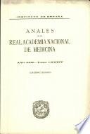 Anales de la Real academia Nacional de Medicina - 1967 - Tomo LXXXIV