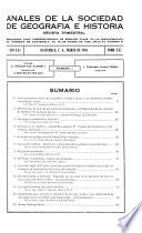 Anales de la Sociedad de Geografía e Historia