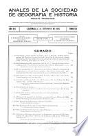 Anales de la Sociedad de Geografía e Historia
