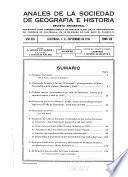 Anales de la Sociedad de Geografía e Historia