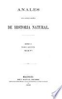 Anales de la Sociedad Española de Historia Natural