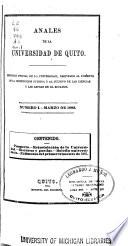 Anales de la Universidad central del Ecuador
