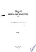 Anales de legislación argentina
