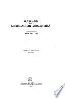 Anales de legislación argentina