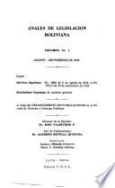 Anales de legislación boliviana