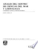 Anales del Centro de Ciencias del Mar y Limnologia, Universidad Nacional Autónoma de México