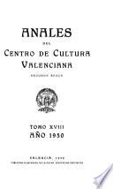 Anales del Centro de Cultura Valenciana