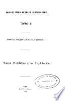Anales del Congreso Nacional de la Industria Minera
