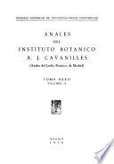 Anales del Instituto Botánico A. J. Cavanilles