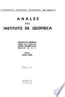 Anales del Instituto de Geofísica