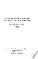 Anales del Instituto Nacional de Investigaciones Agrarias