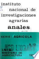 Anales del Instituto Nacional de Investigaciones Agrarias
