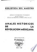 Anales históricos de la Revolución Méxicana