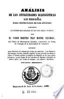 Análisis de las antigüedades eclesiásticas de España