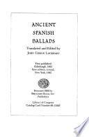 Ancient Spanish ballads