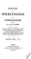Annales de dermatologie et de syphiligraphie