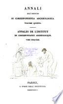 Annali dell'Instituto di Corrispondenza Archeologica