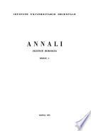Annali - Sezione romanza