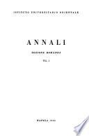 Annali - Sezione romanza