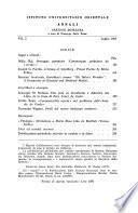 Annali - Sezione romanza