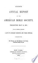 Annual Report of the American Bible Society