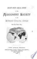 Annual Report of the Missionary Society of the Methodist Episcopal Church