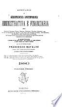Annuario di giurisprudenza contemporanea amministrativa e finanziaria