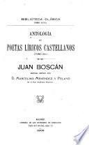 Antología de poetas líricos castellanos