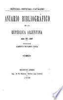 Anuario bibliográfico de la República Arjentina