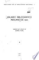 Anuario bibliográfico peruano