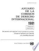Anuario de la Comisión de Derecho Internacional 1981, Vol.II, Parte 1