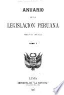 Anuario de la legislacion peruana