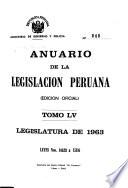 Anuario de la legislación peruana