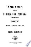 Anuario de la legislacion peruana