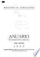 Anuario de legislacion agricola