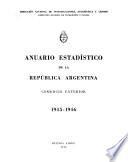 Anuario Estadístico de la República Argentina, Comercio Exterior