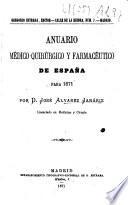 Anuario médico-quirúrgico y farmacéutico de España