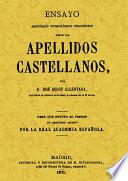 APELLIDOS CASTELLANOS.ENSAYO HISTORICO