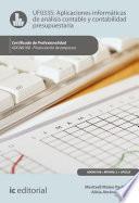 Aplicaciones informáticas de análisis contable y contabilidad presupuestaria. ADGN0108