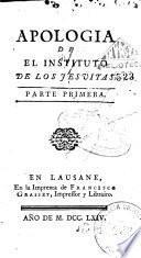 Apologia de el Instituto de los Jesuitas