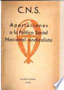 Aportaciones a la política social nacional-sindicalista