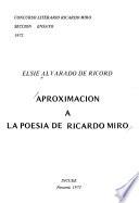 Aproximación a la poesía de Ricardo Miró