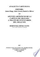 Apuntes artísticos de la Cartuja de Granada a través de inventarios del siglo XIX