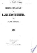 Apuntes biográficos de José Joaquin Olmedo