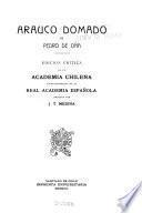 Arauco domado, de Pedro de Oña