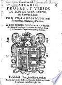 Arcadia, prosas y versos ; Con una exposicion delos nombres historicos y Poeticos